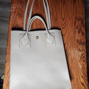 Anne Klein Light Taupe Tote with Gold Logo